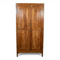Vintage Large Wooden Rustic Cupboard Cabinet With Fitted Interior