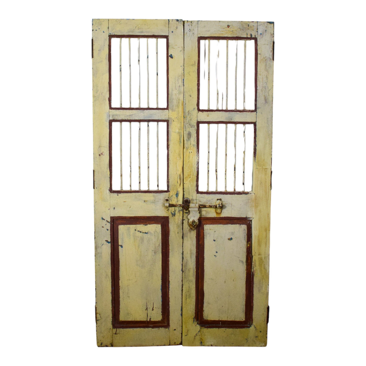 Pair of Antique Vintage Indian Doors Shutters