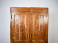 Vintage Large Wooden Rustic Cupboard Cabinet With Fitted Interior
