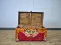 Hand Painted Vintage Chest Trunk Box Tiger