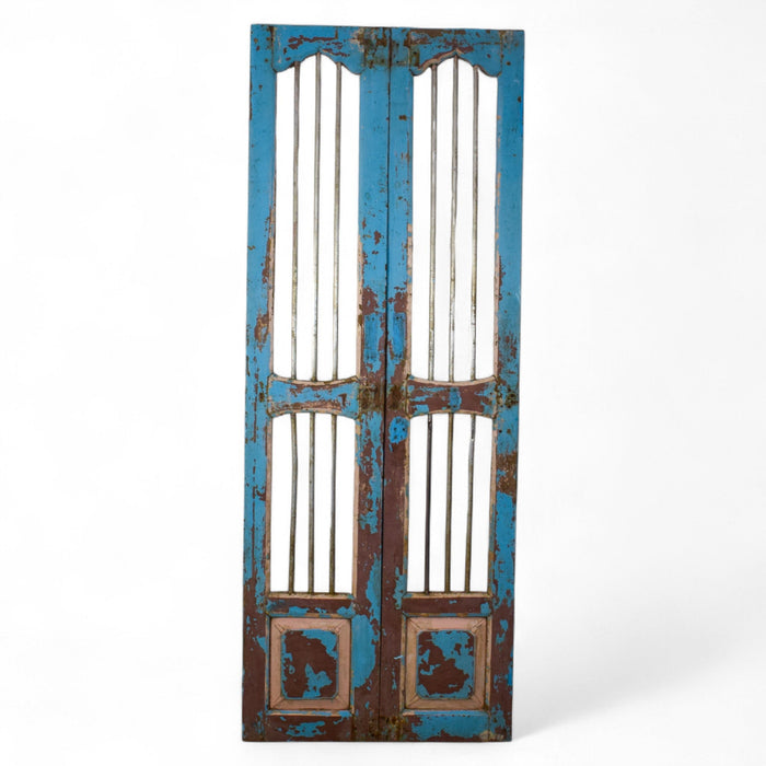 Pair of Antique Vintage Indian Doors Shutters