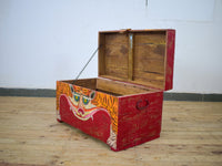Hand Painted Vintage Chest Trunk Box Tiger