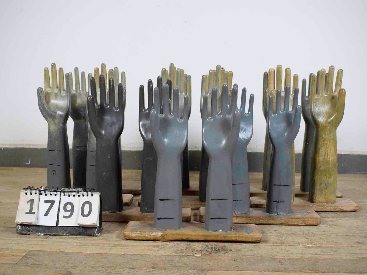 Vintage Indian Original Wooden Glove making Mould