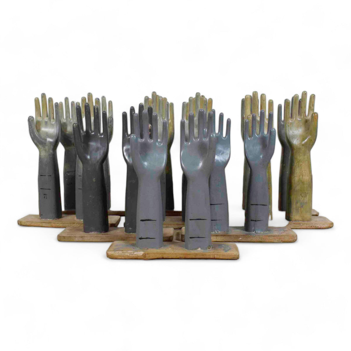 Vintage Indian Original Wooden Glove making Mould