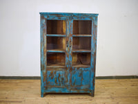 Vintage Wooden Rustic Painted Cupboard Cabinet
