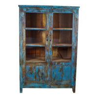 Vintage Wooden Rustic Painted Cupboard Cabinet
