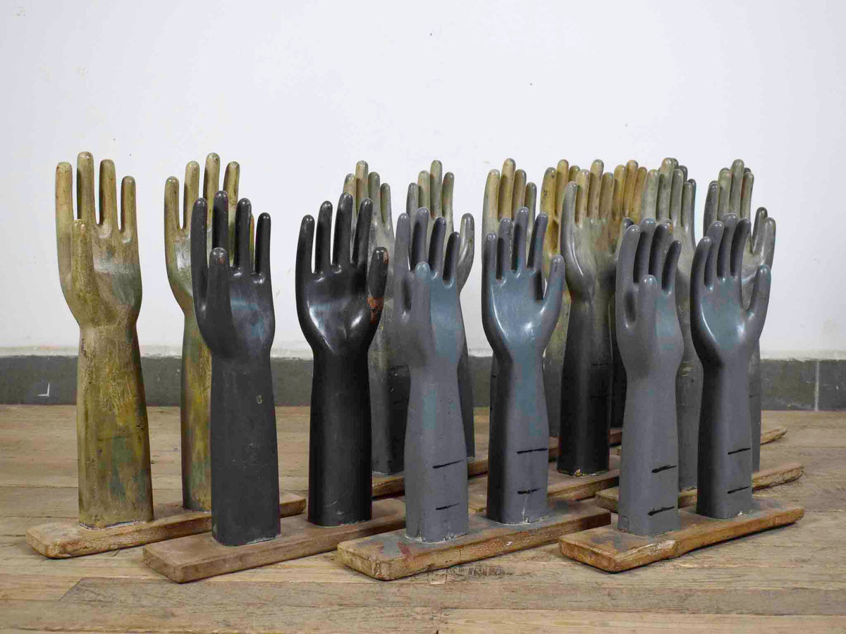 Vintage Indian Original Wooden Glove making Mould