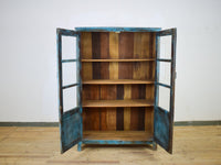 Vintage Wooden Rustic Painted Cupboard Cabinet