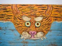 Hand Painted Vintage Chest Trunk Box Tiger