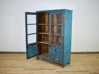 Vintage Wooden Rustic Painted Cupboard Cabinet