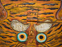 Hand Painted Vintage Chest Trunk Box Tiger