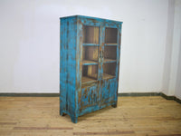 Vintage Wooden Rustic Painted Cupboard Cabinet