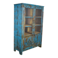 Vintage Wooden Rustic Painted Cupboard Cabinet