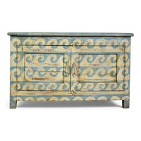 Vintage Hand Painted Sideboard Cupboard Cabinet