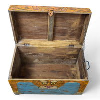 Hand Painted Vintage Chest Trunk Box Tiger