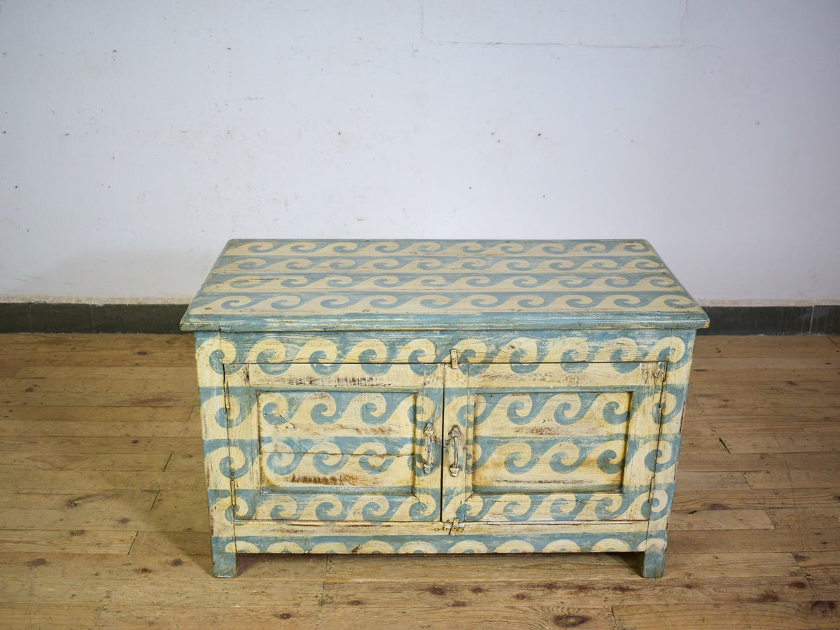 Vintage Hand Painted Sideboard Cupboard Cabinet