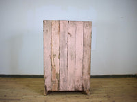 Vintage Worn Painted Rustic Cupboard Cabinet