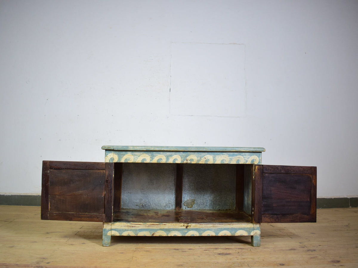 Vintage Hand Painted Sideboard Cupboard Cabinet