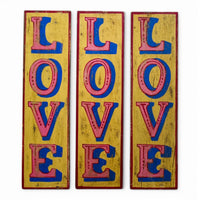 Hand Painted Vintage Design Wooden 'LOVE' Sign - SMALL 60 cm