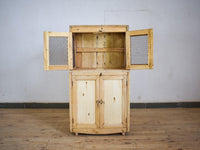 Vintage Rustic Bleached Wood Cupboard Cabinet