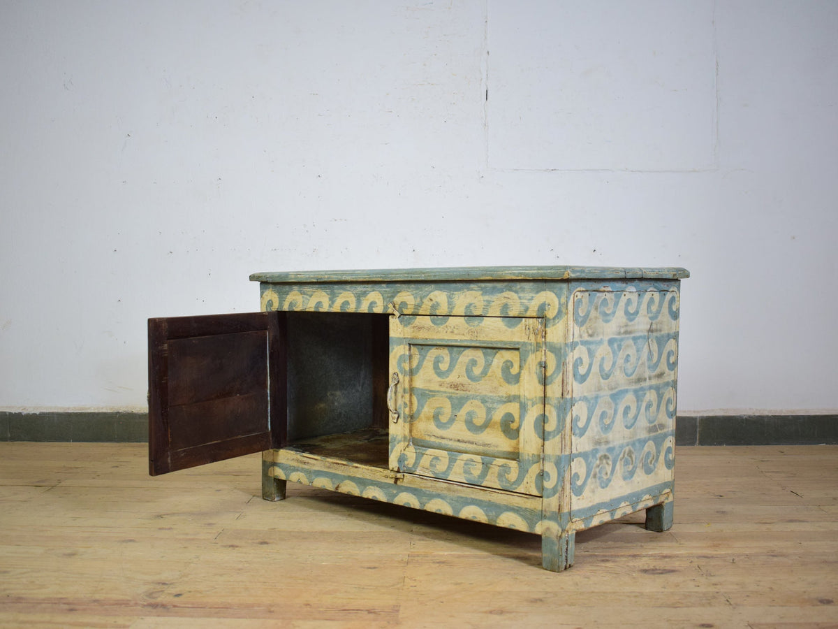 Vintage Hand Painted Sideboard Cupboard Cabinet