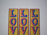 Hand Painted Vintage Design Wooden 'LOVE' Sign - SMALL 60 cm