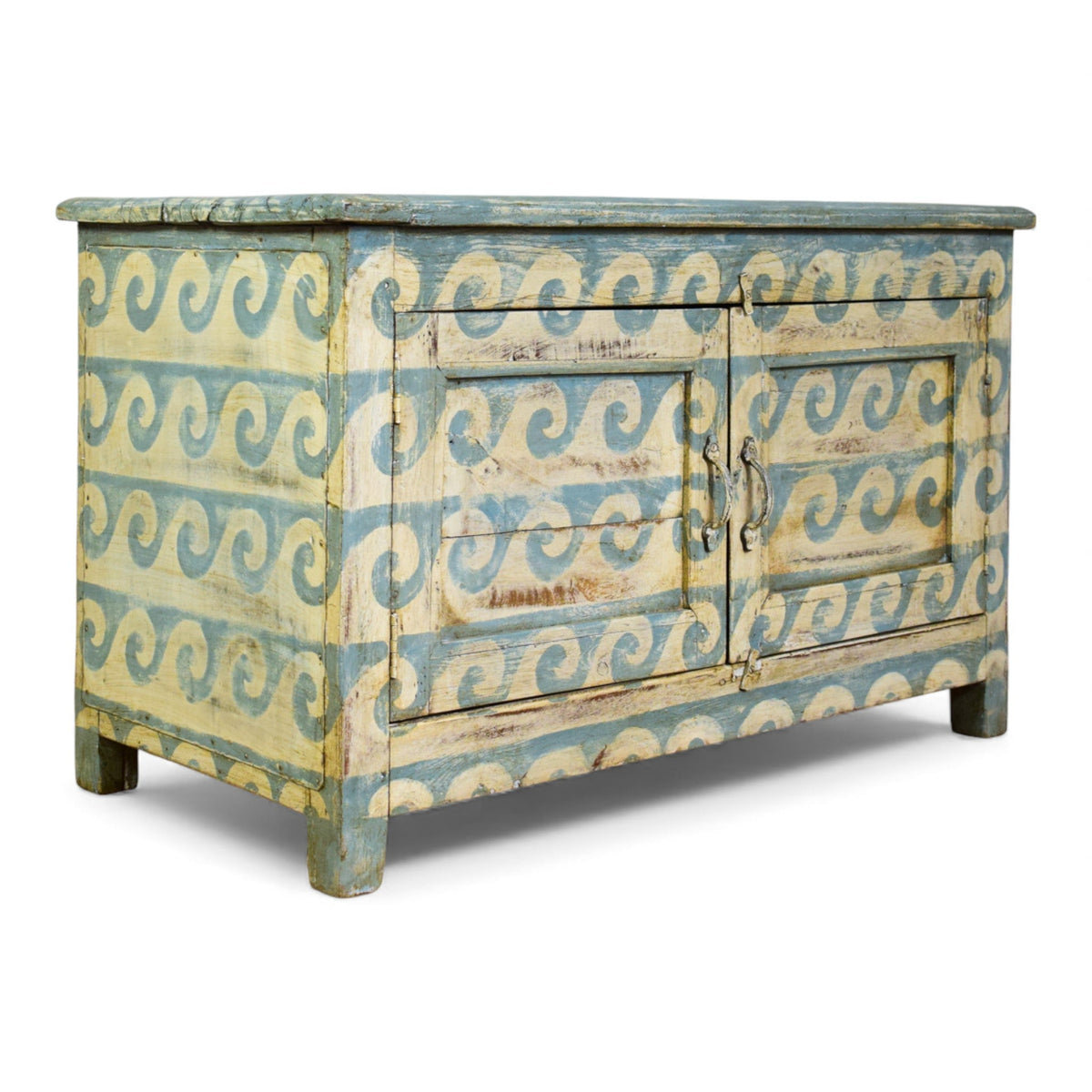 Vintage Hand Painted Sideboard Cupboard Cabinet