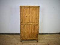 Vintage Large Wooden Rustic Cupboard Cabinet With Fitted Interior
