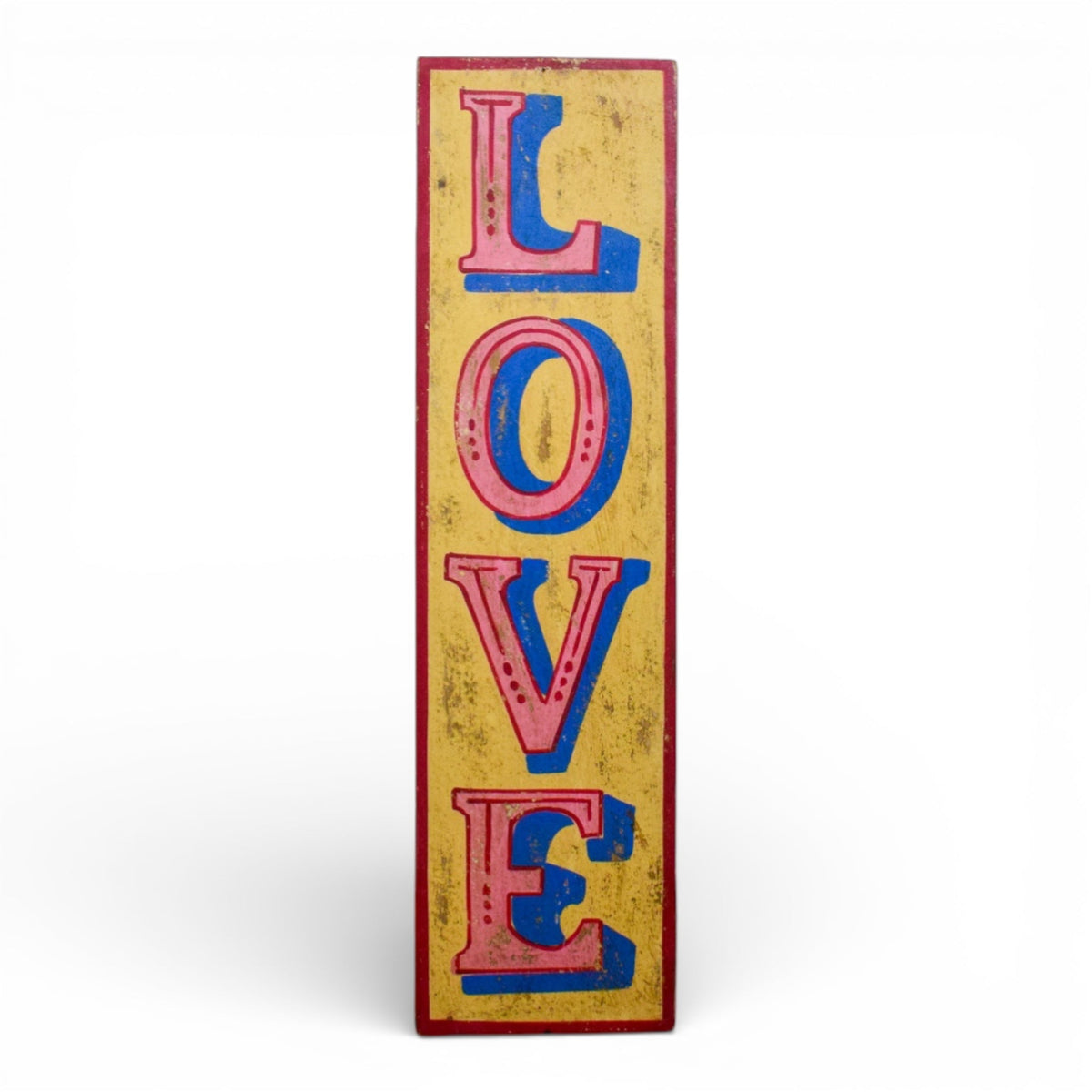 Hand Painted Vintage Design Wooden 'LOVE' Sign - SMALL 60 cm