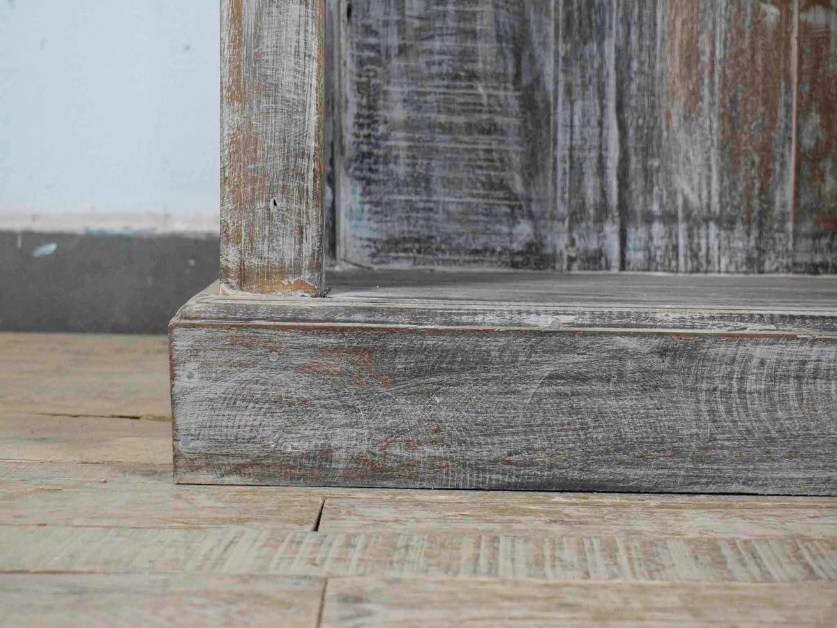 Large Vintage Antique Solid Wood Shop Display Cabinet Kitchen Dresser Cupboard