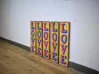 Hand Painted Vintage Design Wooden 'LOVE' Sign - SMALL 60 cm