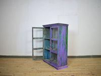 Vintage Worn Painted Rustic Cupboard Cabinet