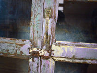 Vintage Worn Painted Rustic Cupboard Cabinet