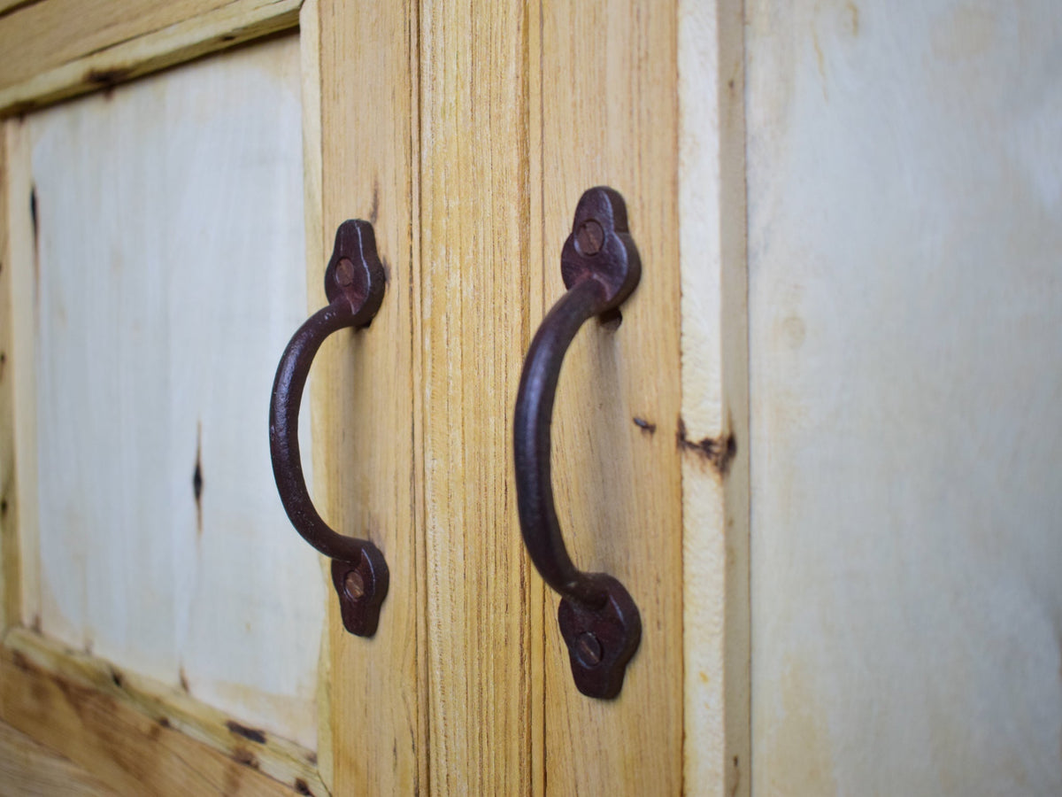 Vintage Rustic Bleached Wood Cupboard Cabinet Storage