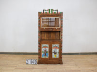 Vintage Indian Cupboard Cabinet With Reverse Glass Paintings