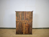 Vintage Worn Painted Rustic Cupboard Cabinet