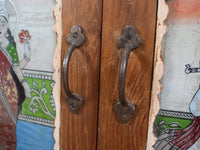 Vintage Indian Cupboard Cabinet With Reverse Glass Paintings