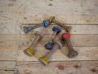 Set of 10 Mixed Vintage Wooden Bobbins Bobbin Reels