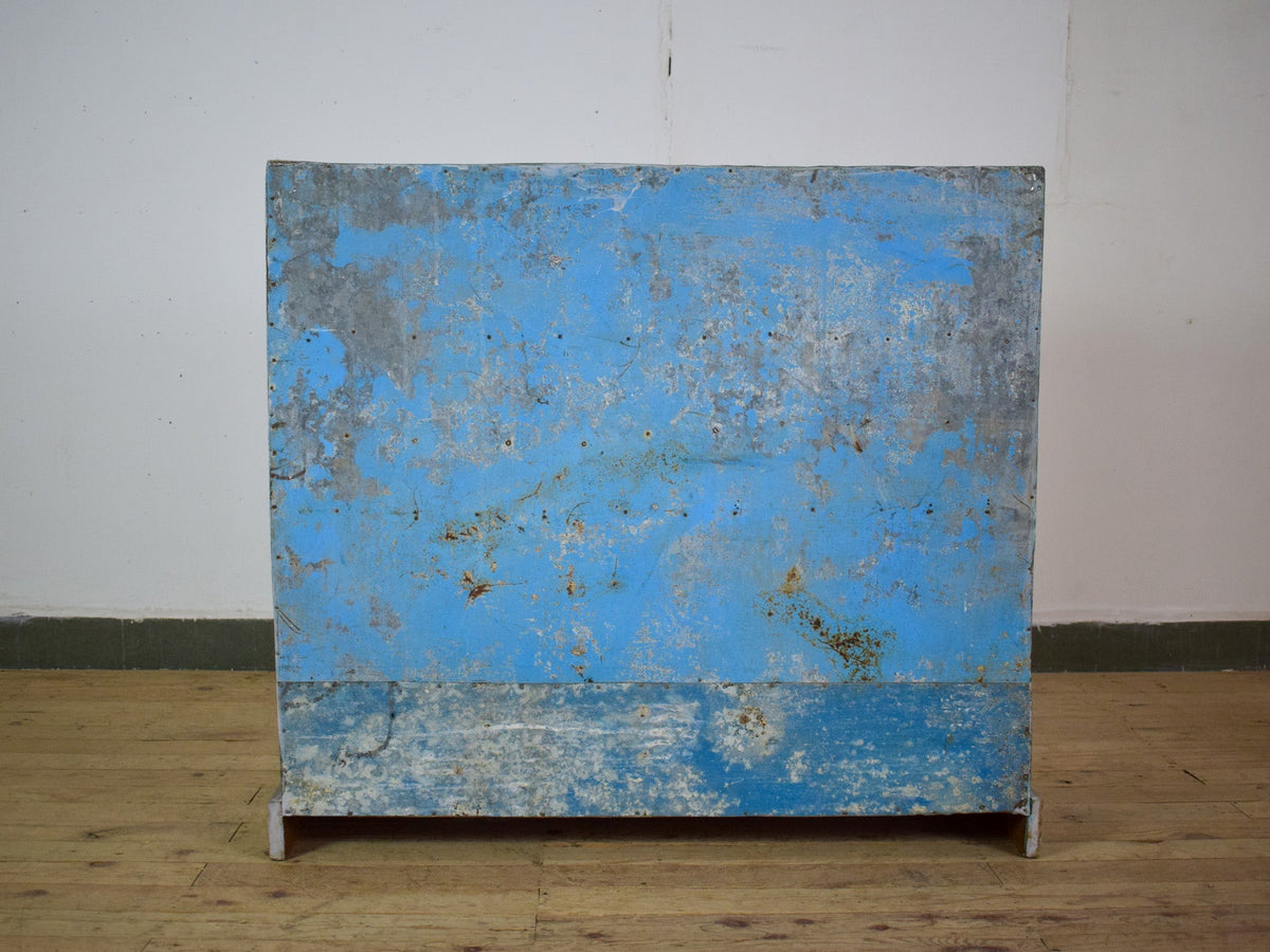 Vintage Worn Painted Rustic Cupboard Cabinet