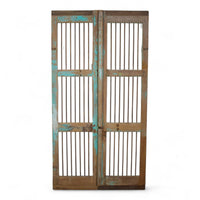 Pair of Antique Vintage Indian Doors Shutters