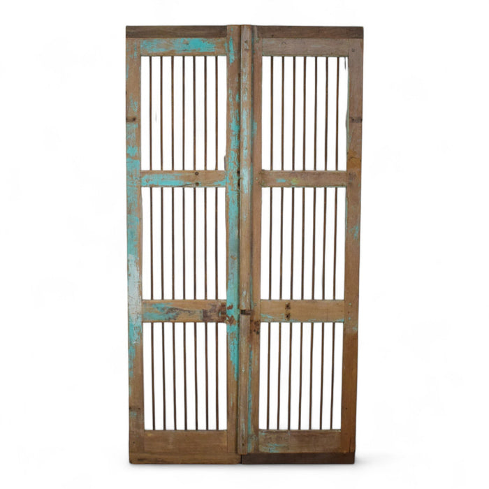 Pair of Antique Vintage Indian Doors Shutters