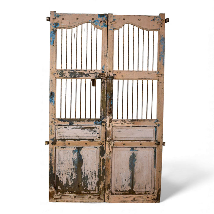 Pair of Antique Vintage Indian Doors Shutters