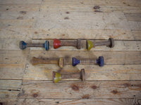 Set of 10 Mixed Vintage Wooden Bobbins Bobbin Reels