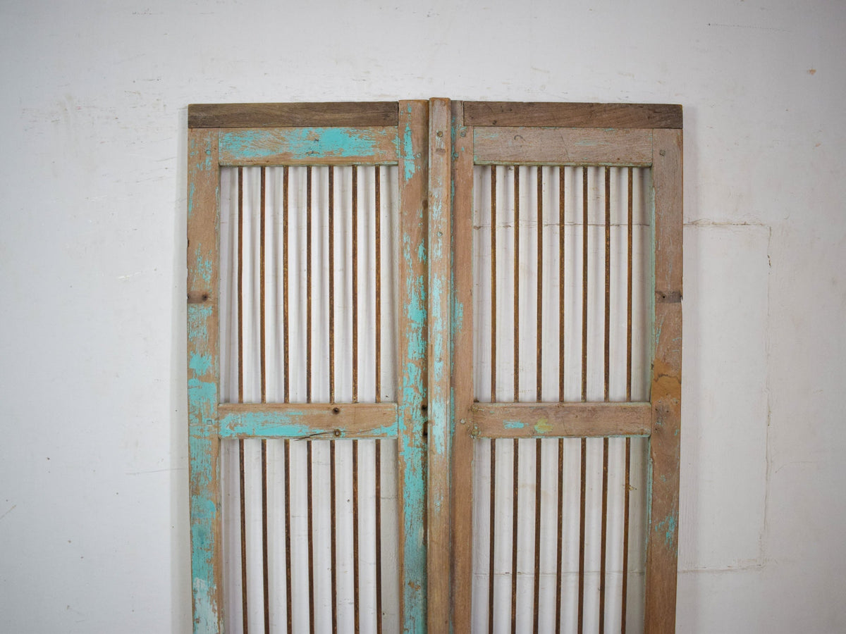 Pair of Antique Vintage Indian Doors Shutters