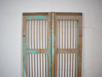 Pair of Antique Vintage Indian Doors Shutters