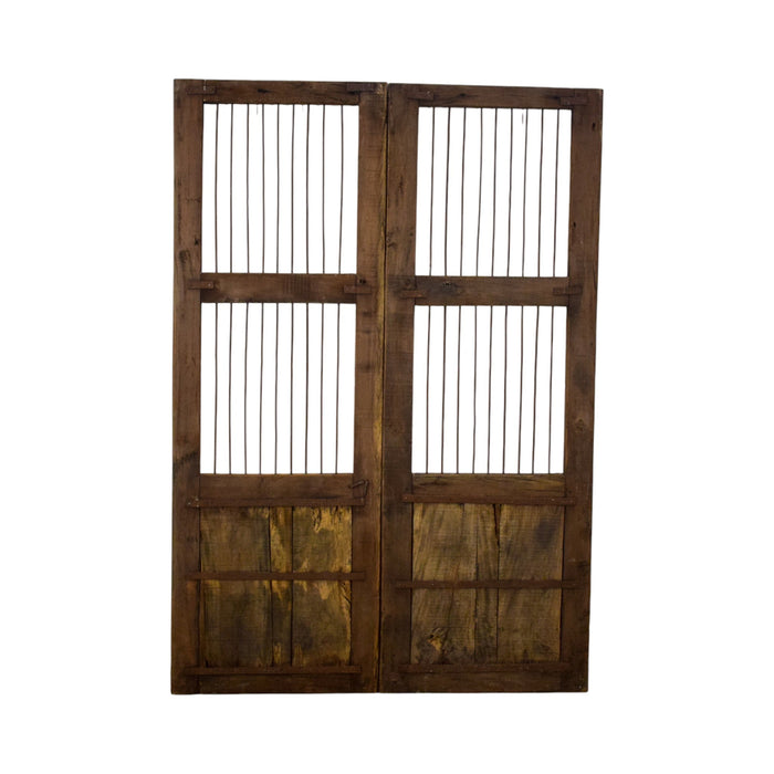 Pair of Antique Vintage Indian Doors Shutters