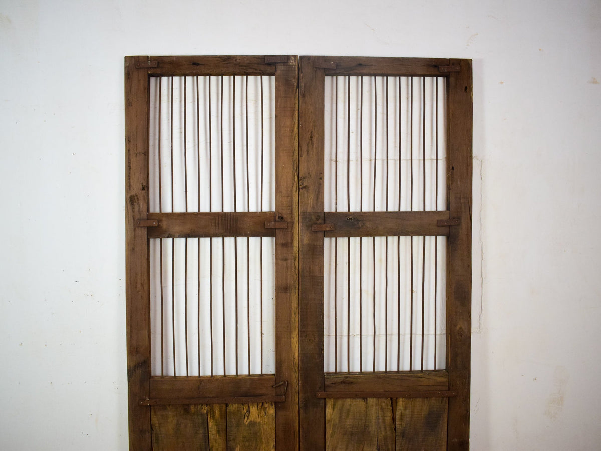 Pair of Antique Vintage Indian Doors Shutters