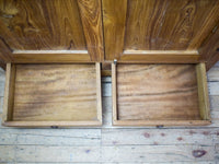Vintage Rustic Indian Cupboard Cabinet With Glass Painting and Mirror
