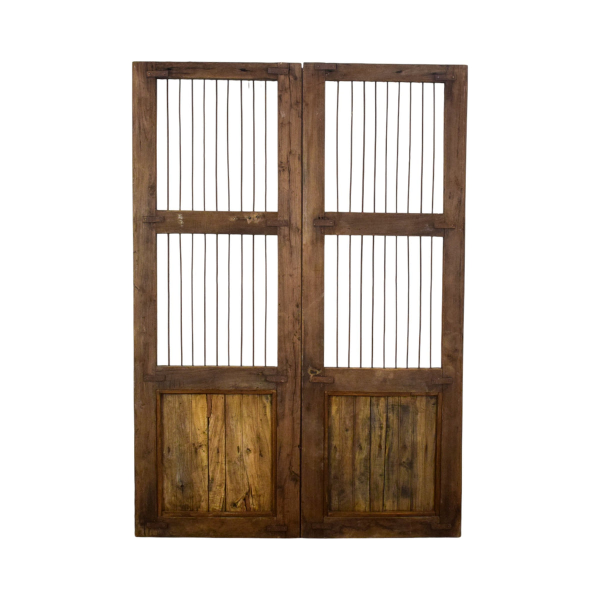 Pair of Antique Vintage Indian Doors Shutters