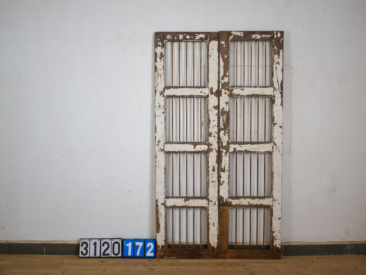Pair of Antique Vintage Indian Doors Shutters